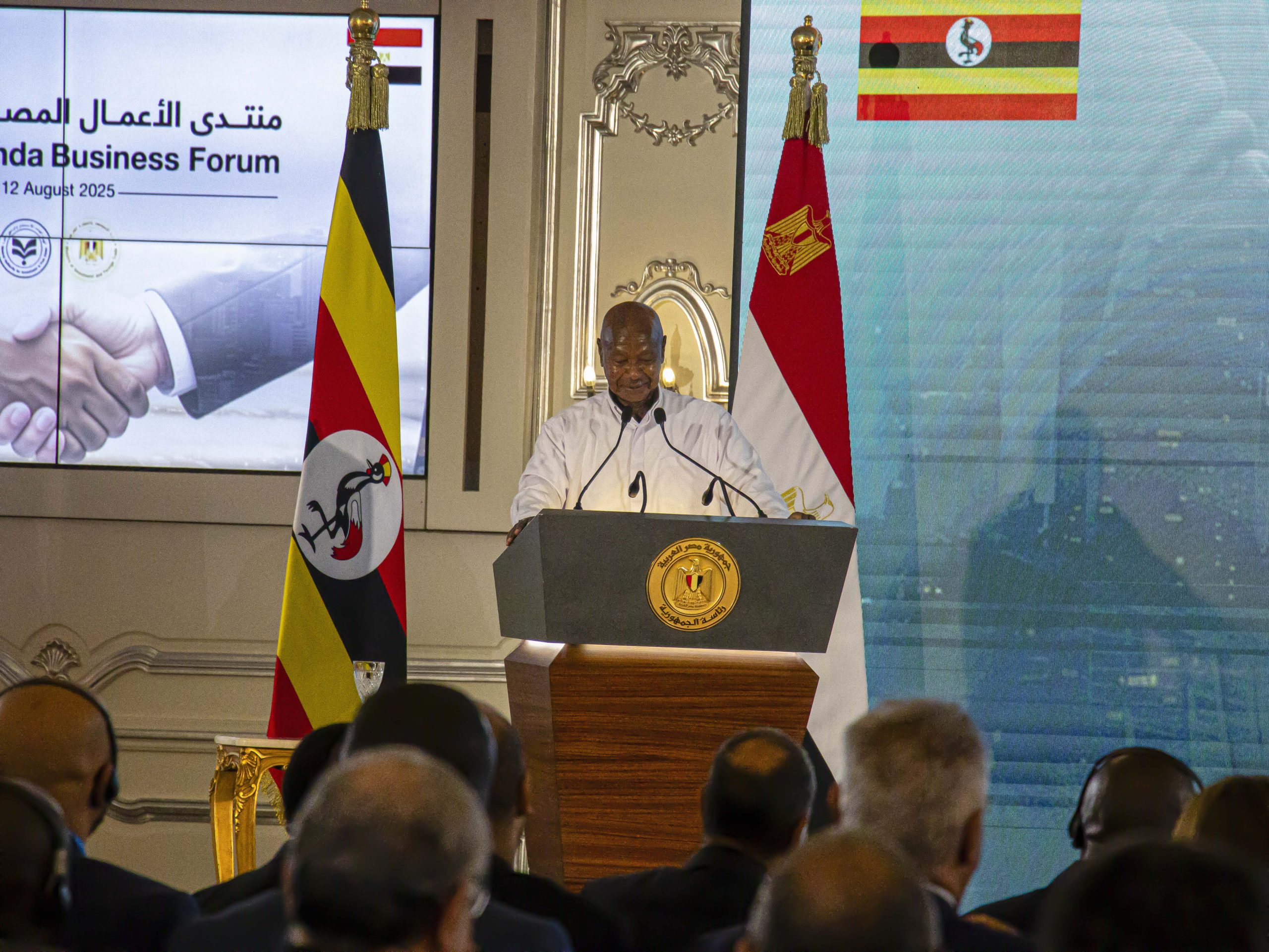 President Museveni at the Egypt–Uganda Business Forum in Cairo Egypt - 12th Aug 2025