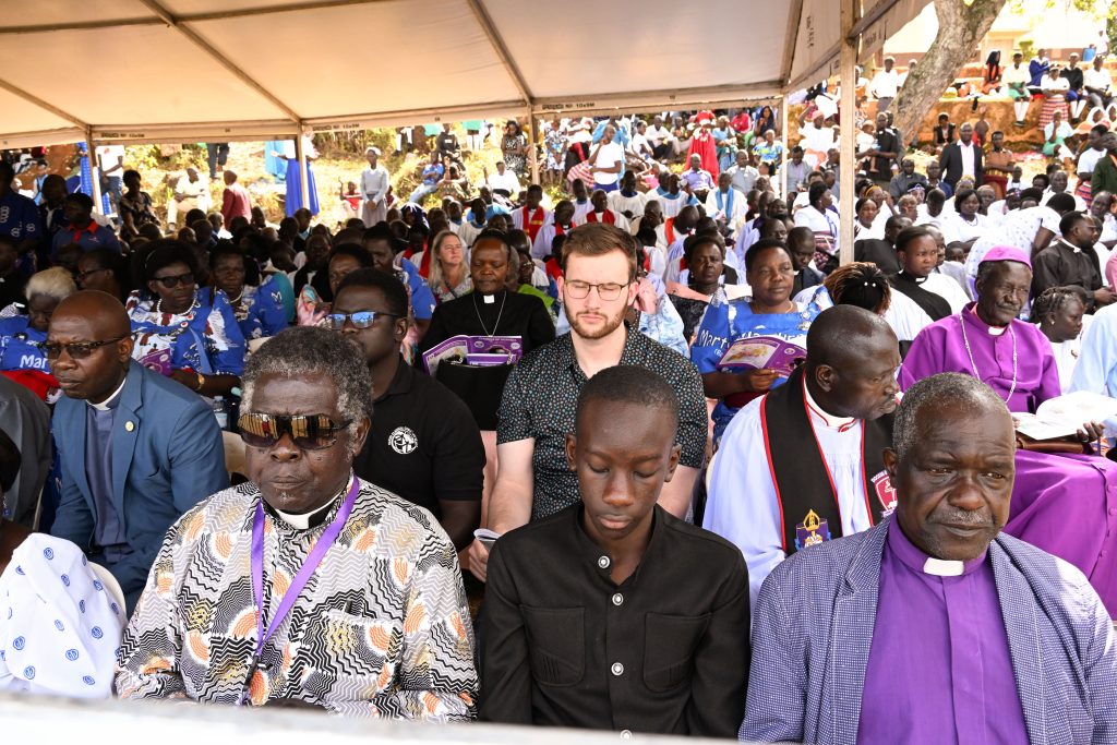Some of the pilgrims and visitors who turned up for Archbishop Janani Luwumu memorial Day celebrations in Mucwuni, Kitgum on Monday Feb 16. PPU Photo.