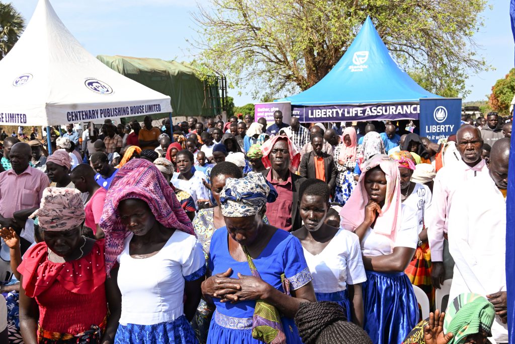 Some of the pilgrims who turned up for Archbishop Janani Luwumu memorial Day celebrations in Mucwuni, Kitgum on Monday. PPU Photo