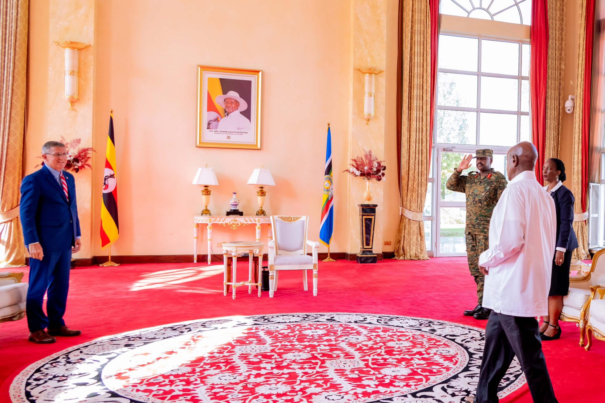 Visiting Delegates Visiting U.S Military General Michael Flynn Meets President Museveni ...