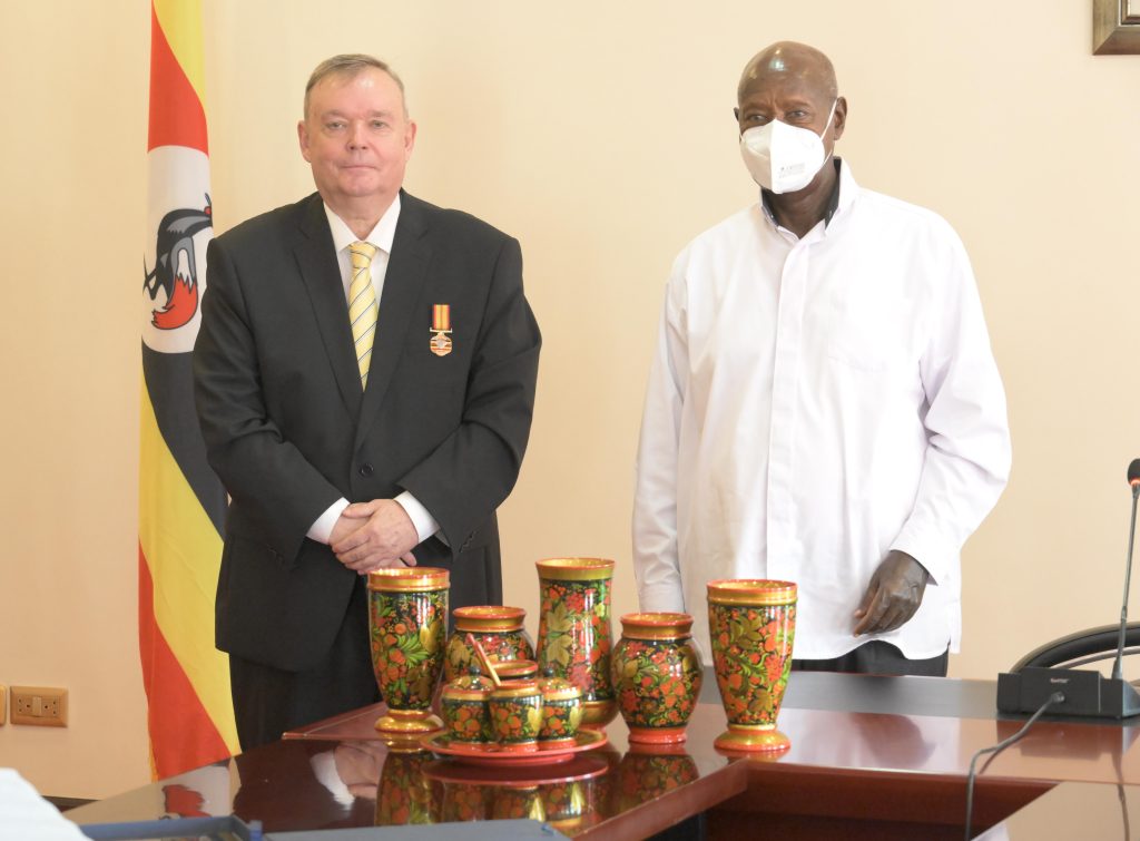 President Museveni Bids Farewell To Outgoing Russian Ambassador Vladlen Semivolos - State House Entebbe - 04-Apr-2026
