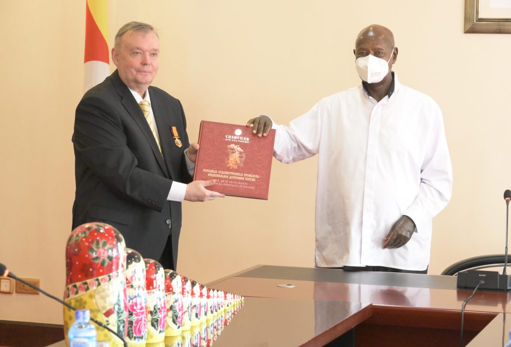 President Museveni Bids Farewell To Outgoing Russian Ambassador Vladlen Semivolos - State House Entebbe - 04-Apr-2026