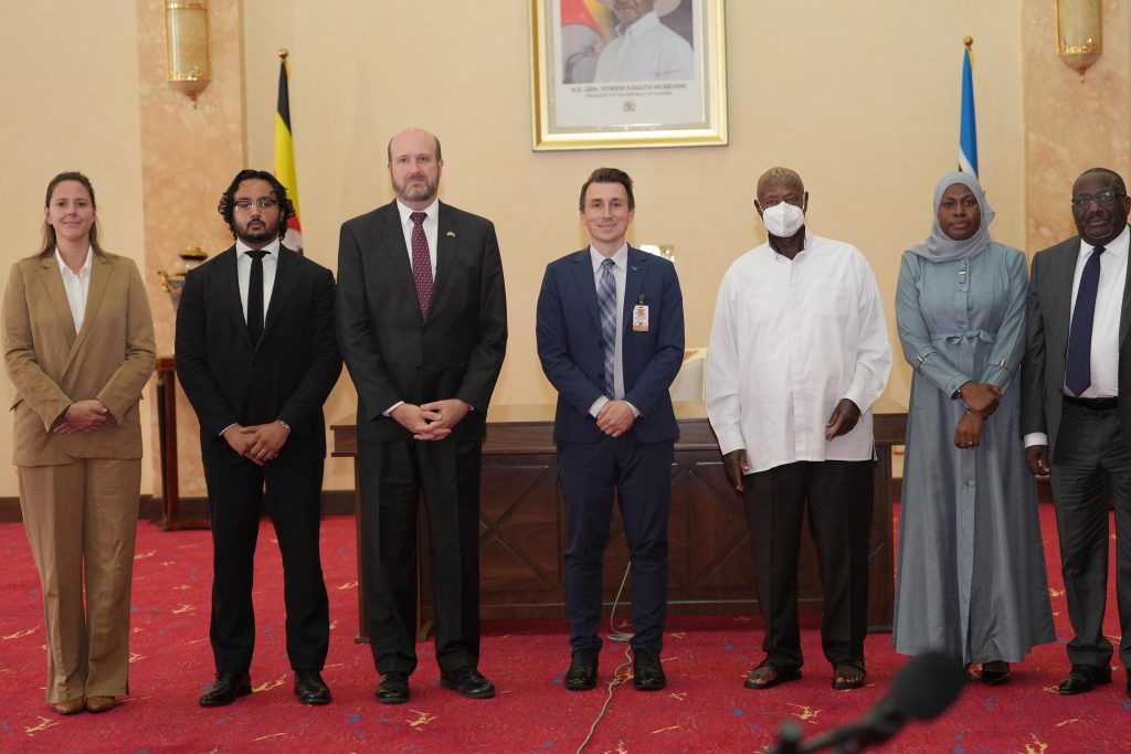 President Museveni meets US Delegation with Starlink representatives with UCC team at State House - Entebbe - 15-May-2026