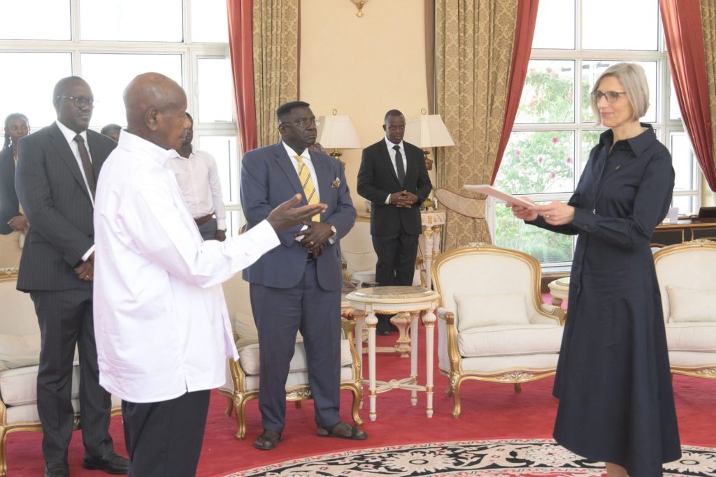 President Museveni Receives Credentials From H.E. Sigrid Ingelore Luise Sommer, Ambassador Designate of the Federal Republic of Germany at State House Entebbe on 1st September 2026. PPU Photo