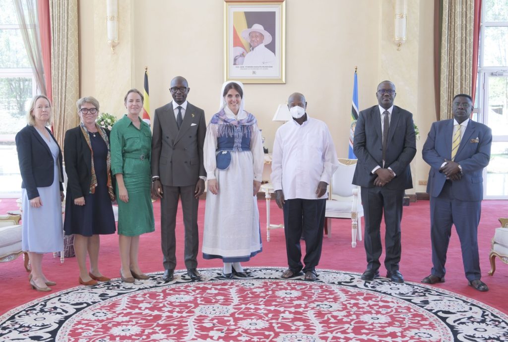 President Museveni Receives Credentials from H.E. Anna-Maria Olsson, Ambassador Designate of the Kingdom of Sweden at State House Entebbe on 1st September 2026. PPU Photo