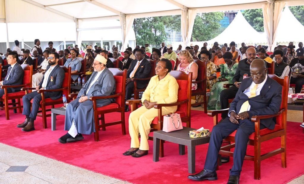 Some of the guests who turned up for President Museveni's 82nd birthday celebartions at Kololo on Saturday Septh 19th. PPU Photo