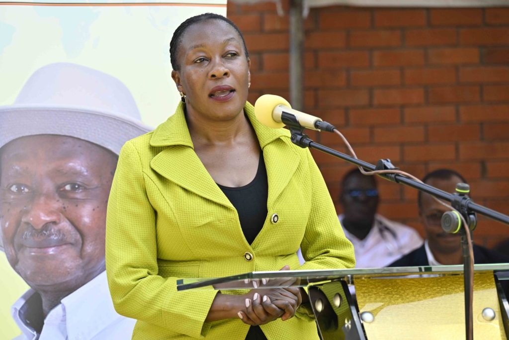 State House Counsellor HIV/TB focal person, Viola Nachwa who was the organiser gives medical recomendations during the State House medical camp at the Okello House in Nakasero on the 16th October 2026. Photo by PPU/Tony Rujuta.