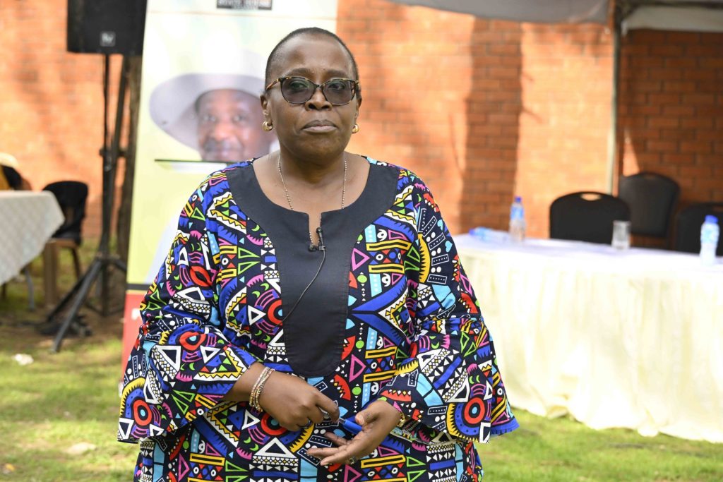 Special Presidential Assistant Political Affairs, Annete Mukabera gives her remarks about the camp during the State House medical camp at the Okello House in Nakasero on the 16th October 2026. Photo by PPU/Tony Rujuta.