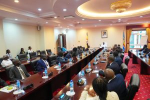 President Museveni meets Delegatio of Senior Officials from South Sudan led by Minister of Trade and Industry Dr Labanya Margaret Mathya - State House Entebbe - 14-Oct-2026