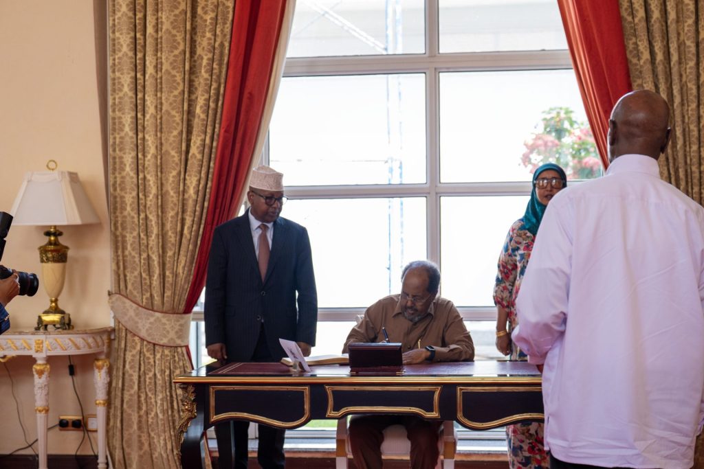 President Museveni meets Somali President, Hassan Sheikh Mohamud at State House Entebbe - 26-Oct-2026