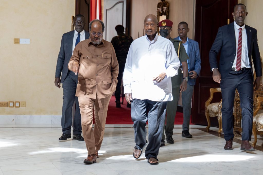 President Museveni meets Somali President, Hassan Sheikh Mohamud at State House Entebbe - 26-Oct-2026