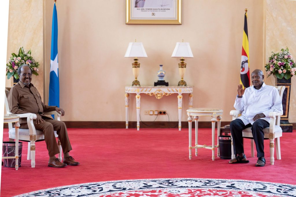 President Museveni meets Somali President, Hassan Sheikh Mohamud at State House Entebbe - 26-Oct-2026