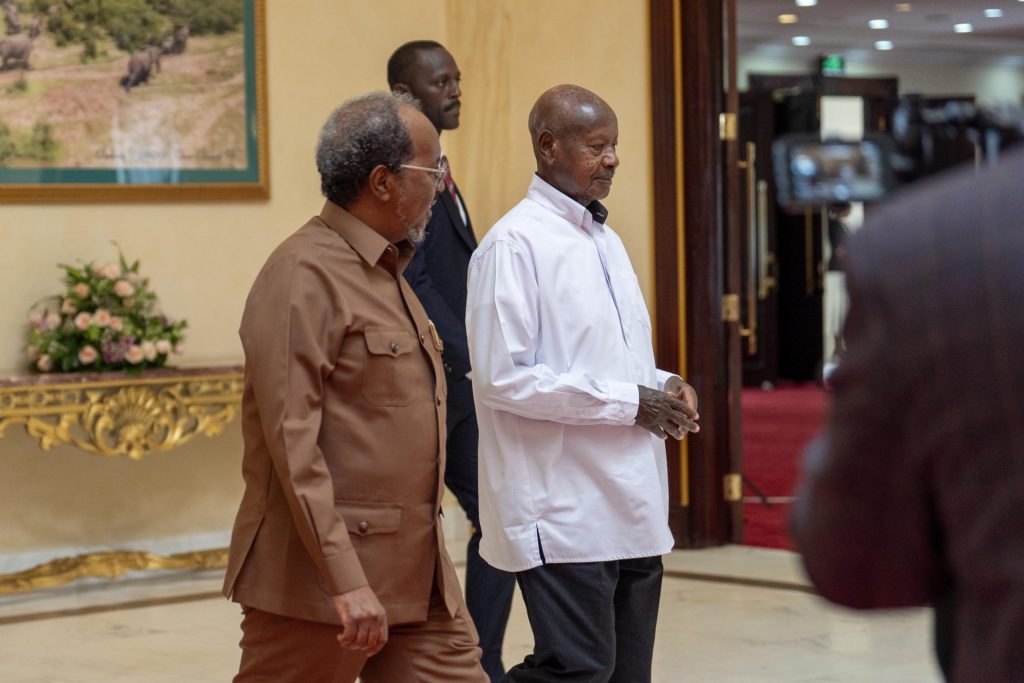 President Museveni meets Somali President, Hassan Sheikh Mohamud at State House Entebbe - 26-Oct-2026