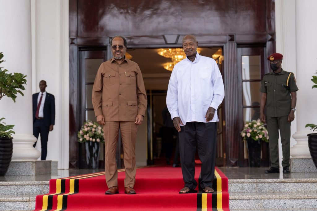 President Museveni meets Somali President, Hassan Sheikh Mohamud at State House Entebbe - 26-Oct-2026